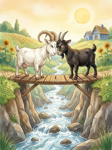 Обкладинка казки «Два цапки»