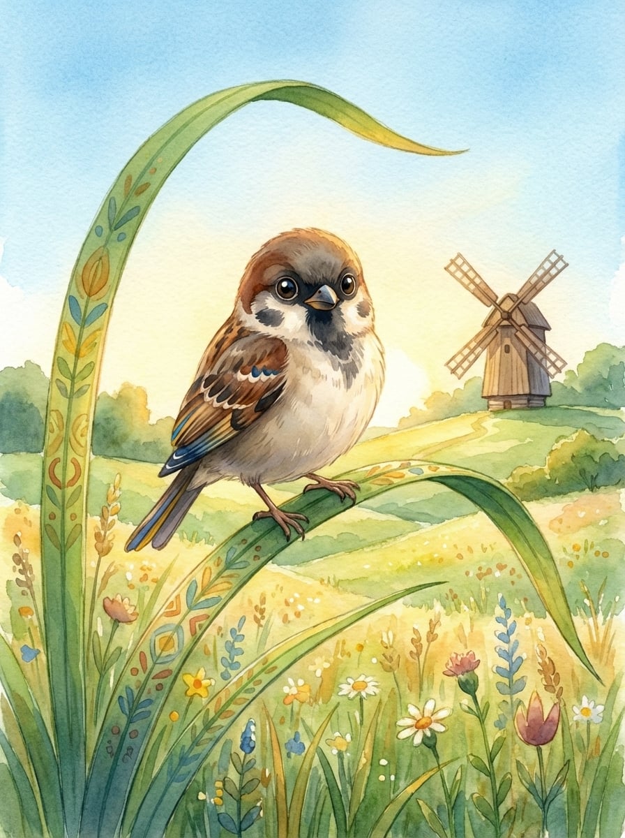 Обкладинка казки «Казка про билинку і горобця»