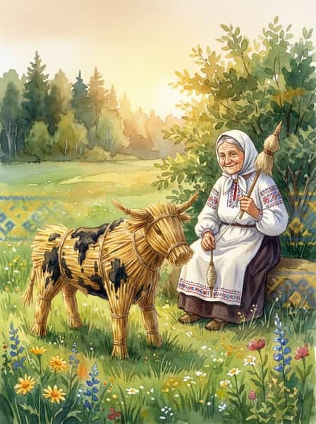 Обкладинка казки «Солом'яний бичок»